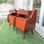 Vintage bedside tables. Nordic furniture in Porto. Vintage furniture in Porto. Furniture restoration in Porto.