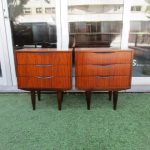 Nordic rosewood nightstands. Nordic furniture in Porto. Vintage furniture in Porto. Furniture restoration in Porto.